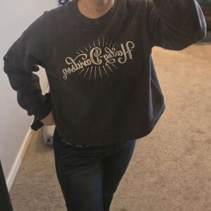 Harley-Davidson Gray Sparkle Graphic, Cropped Sweatshirt